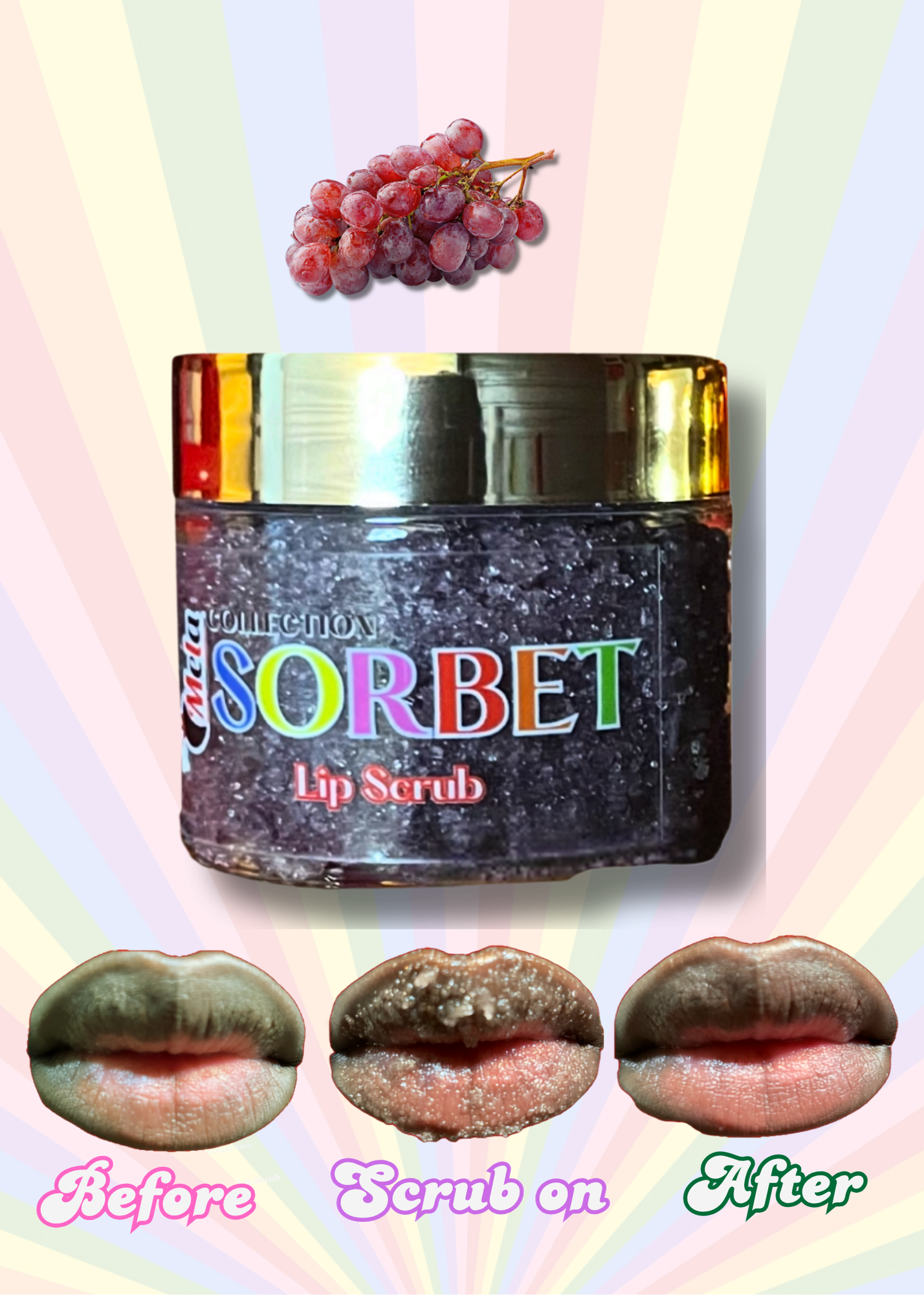Mela Sorbet Grape Lip Scrub (2oz)