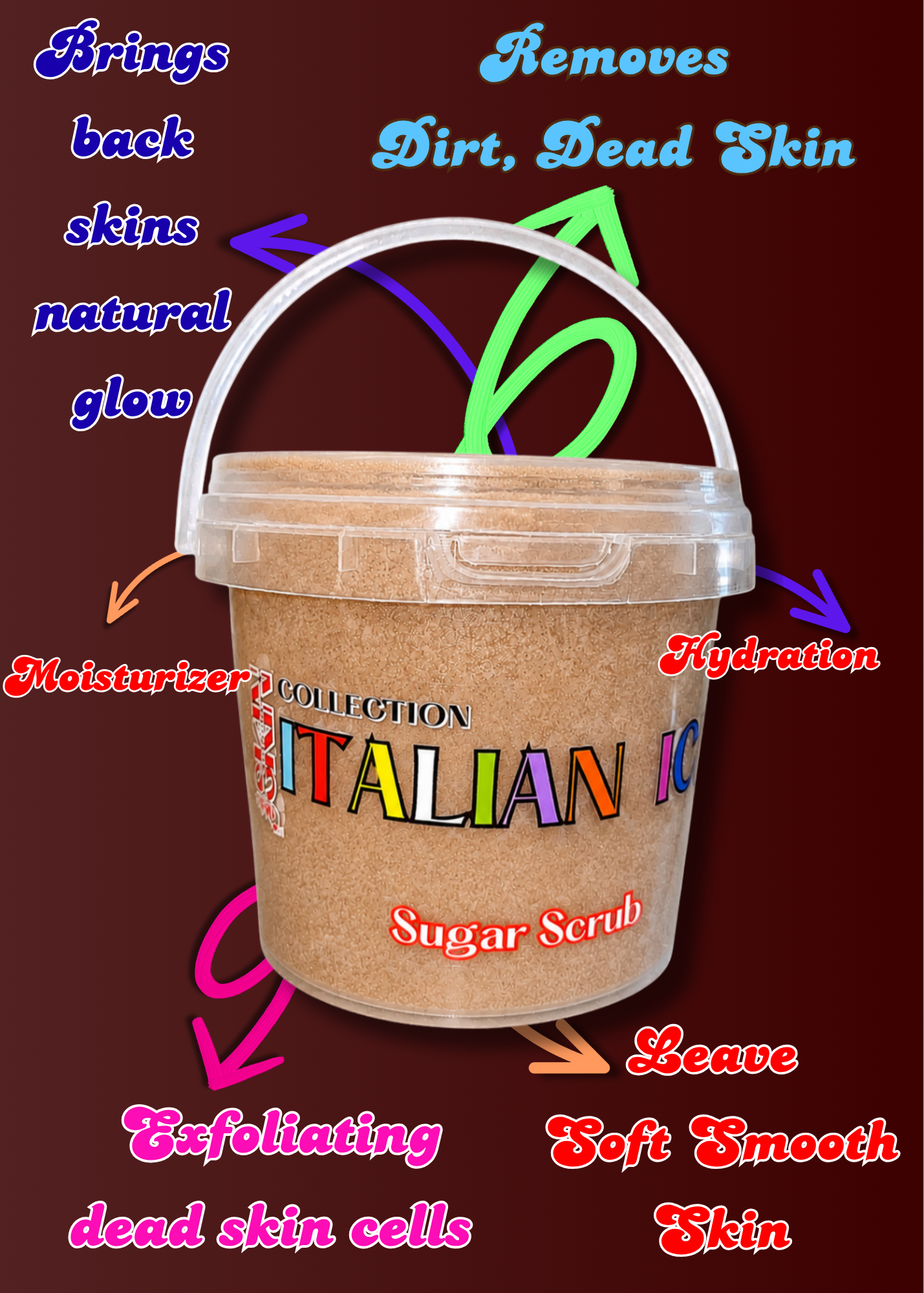 “Dark Love” Italian Ice Sugar Scrub