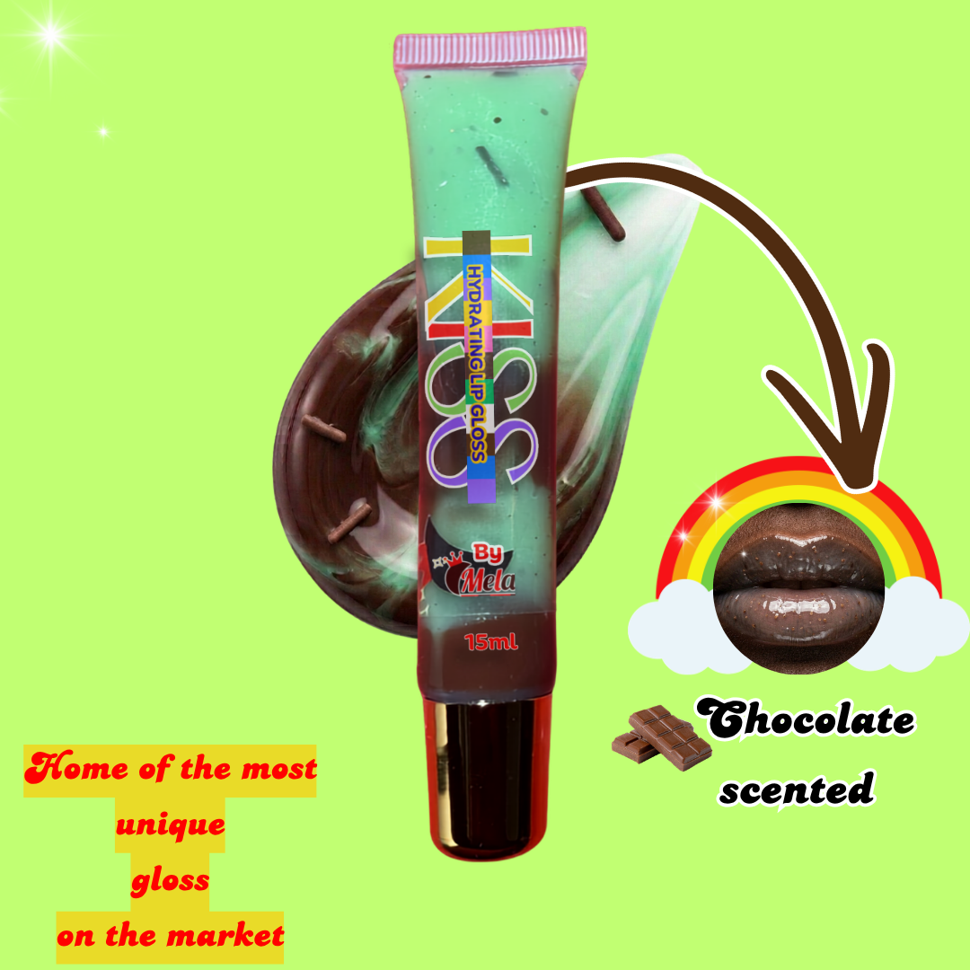 "Mint Chocolate Chip" Lip Gloss {15ml} Mint chocolate chip Scented