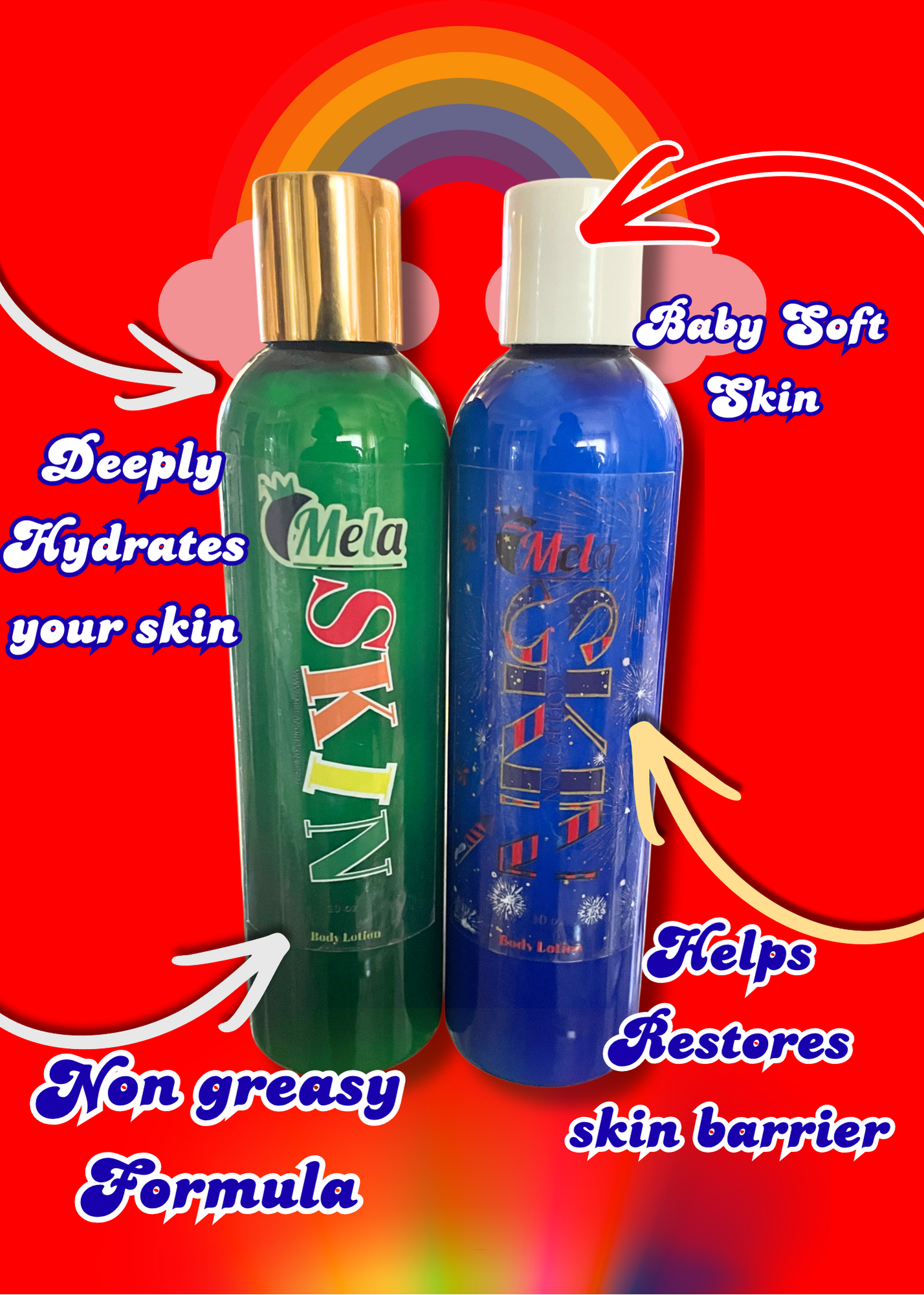 2-1 Misfits Collection Body Lotion (EXCLUSIVE) 💙❤️🧨 Includes 2 custom lip glosses (15ml)