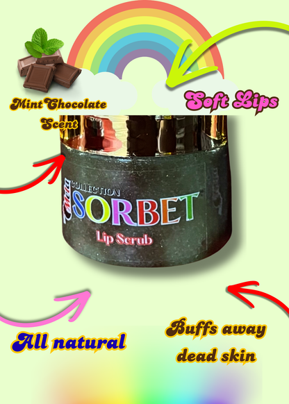 Mela Sorbet Bundle Lip Scrubs (Grape, Watermelon, Mint Chocolate Chip, Chocolate)(2oz)