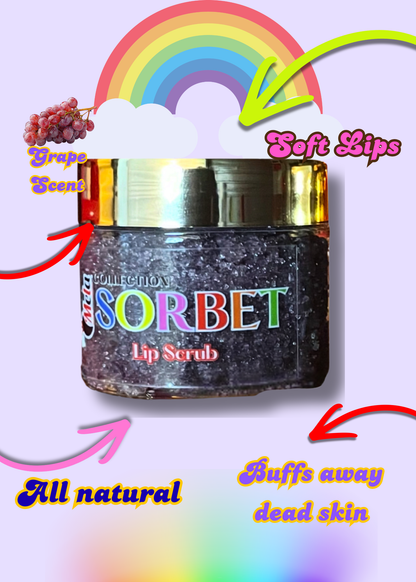 Mela Sorbet Bundle Lip Scrubs (Grape, Watermelon, Mint Chocolate Chip, Chocolate)(2oz)
