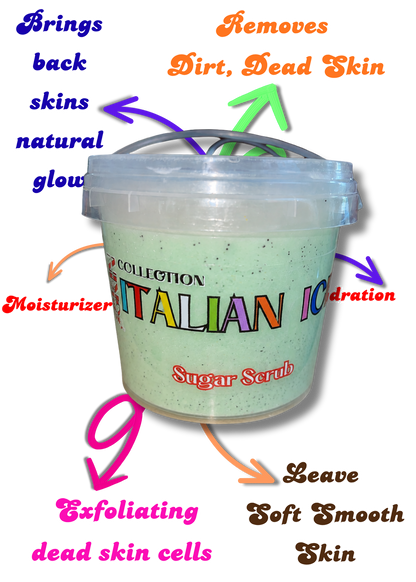“ Mint Chocolate Chip” Italian Ice Sugar Scrub (9oz)