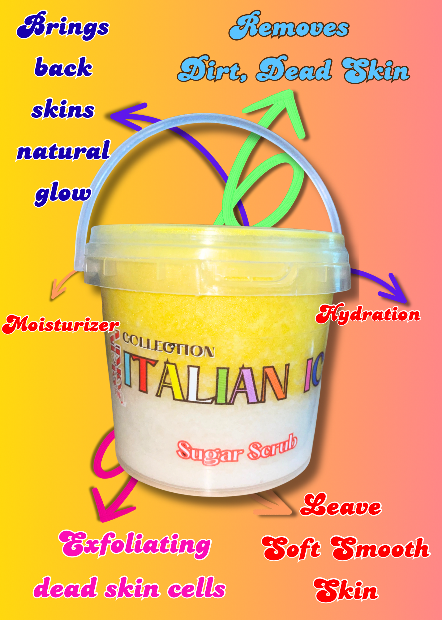 “Lemon Meringue Pie” Italian Ice Sugar Scrub (9oz)