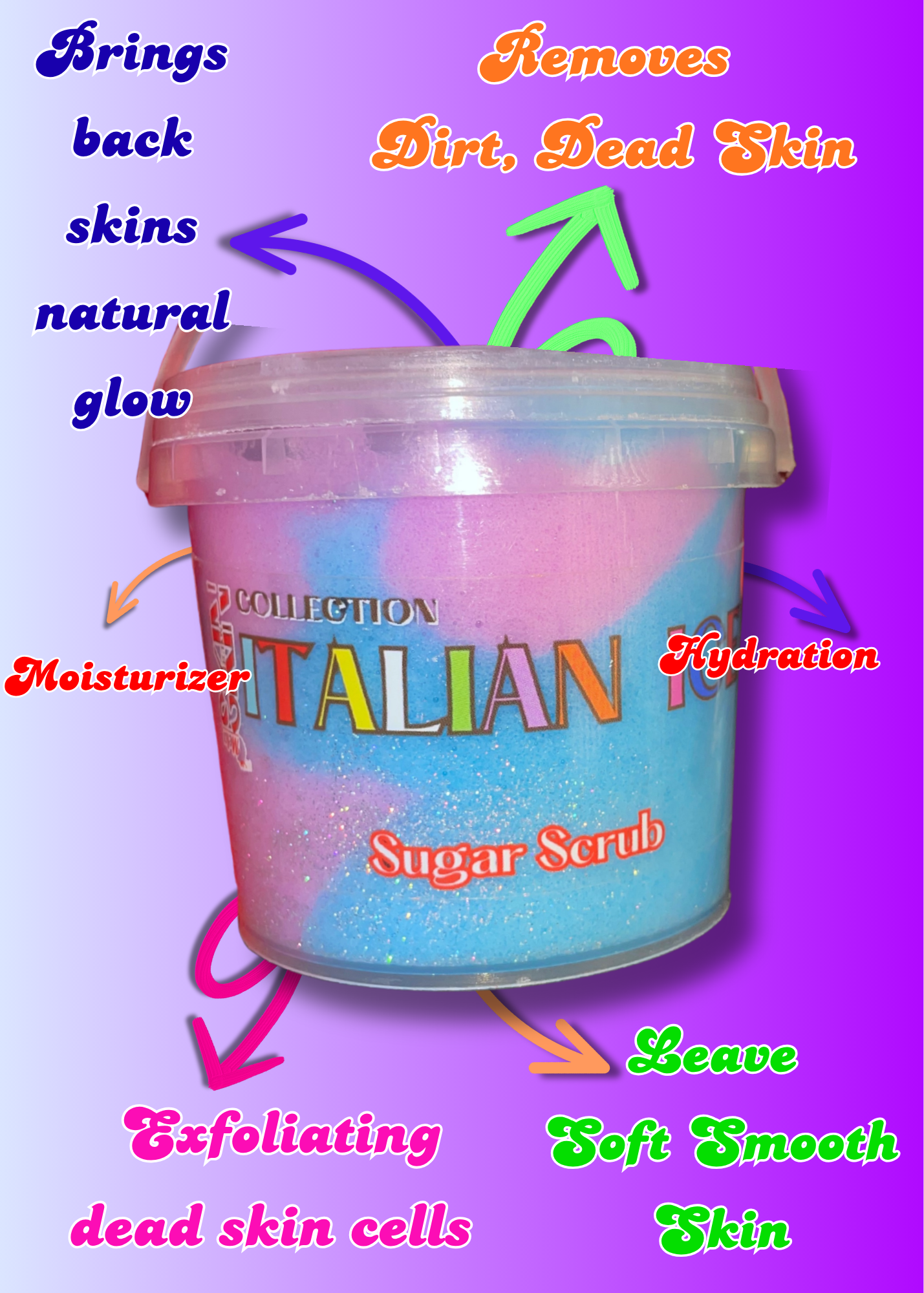 “Breathe Baby” Italian Ice Sugar Scrub (9oz)